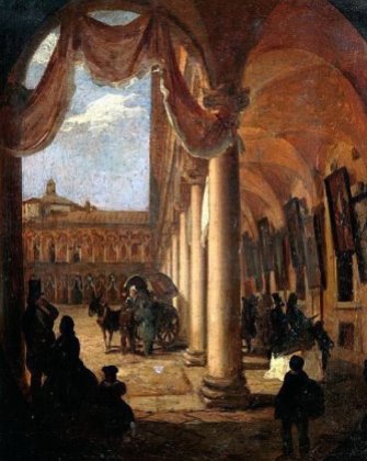 1840 circa - olio su tela di Angelo Inganni